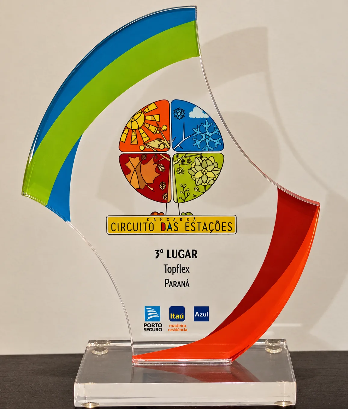 Troféu de 3º lugar no Circuito das Estações Topflex Paraná